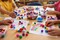 Glitter Pom Poms Assorted Colors – Craft Pom Poms for Kids Crafts & Classroom Projects (1/2" 80 Pack or 1" 40 Pack)